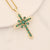 Expressive Cross Copper Zircon Inlay Pendants