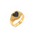 Women Heart Stainless Steel 18K Gold Plated Rings