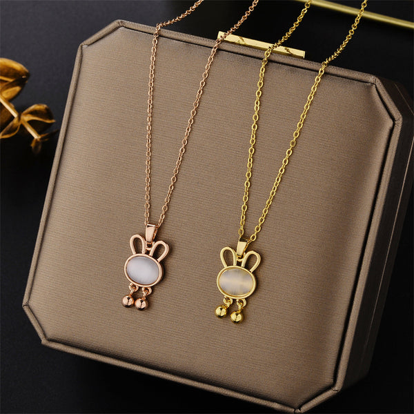 Geometric Titanium Steel 18K Gold Plated Necklaces