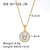 IG Style Zodiac Sign Flower Geometric Stainless Steel Electroplating Necklaces