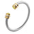 Circle Twisted Stainless Steel Diamond Inlay Bangles