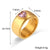 Women Fashion Circle Geometric Stainless Steel 18K Gold Plated Rings