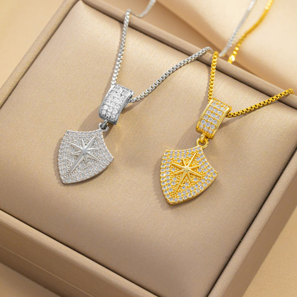 Heart Titanium Steel Electroplating Necklaces