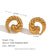 Fashion Round Circle Geometric Stainless Steel 18K Gold Plated Stud Earrings