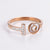 IG Style Letter Number Text Letter Stainless Steel Diamond Inlay Rings