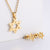 Women Korean Six-Pointed Star Stainless Steel Electroplating Pendants