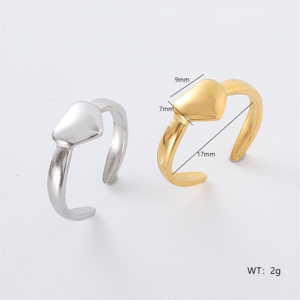 Retro Unisex Vintage Heart Heart Stainless Steel Electroplating Rings