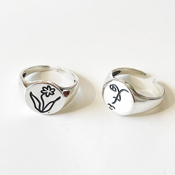 Women Korean Rose Wheat Silver Silver Plating Rings