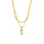 Fashion Letter Number Text Stainless Steel 18K Gold Plated Necklaces