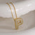 Letter Text Number Stainless Steel 18K Gold Plated Pendant