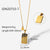 IG Style Circle Stainless Steel 18K Gold Plated Necklaces