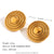 Fashion Round Geometric Stainless Steel 18K Gold Plated Stud Earrings