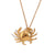 Fashion Crab Chinese Zodiac Animal Stainless Steel 18K Gold Plated Necklaces