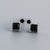 925 Sterling Silver Korean Quadrilateral Geometric Silver Diamond Inlay Stud Earrings