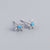 925 Sterling Silver Cute & Edgy Octagram Star Silver Gem Inlay Stud Earrings