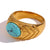 Minimalist Fashion Circle Geometric Stainless Steel 18K Gold Plated Rings