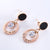 Minimalist Circle U-Shape Stainless Steel Electroplating Stud Earrings