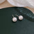 Women Natural Moon Little Daisy Pearl Geometric Alloy Electroplating Earrings