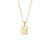 Fashion Quadrilateral Zodiac Sign Stainless Steel 18K Gold Plated Necklaces