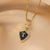 Moderate Luxury Letter Geometric Titanium Steel 18K Gold Plated Necklaces