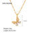 IG Style Butterfly Geometric Stainless Steel 18K Gold Plated Necklaces