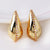 Droplet Droplet Copper Diamond Inlay Stud Earrings