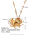 Fashion Crab Geometric Chinese Zodiac Animal Stainless Steel 18K Gold Plated Necklaces