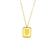 Fashion Quadrilateral Flower Stainless Steel 18K Gold Plated Necklaces