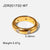 Women IG Style Round Geometric Stainless Steel 18K Gold Plated Rings