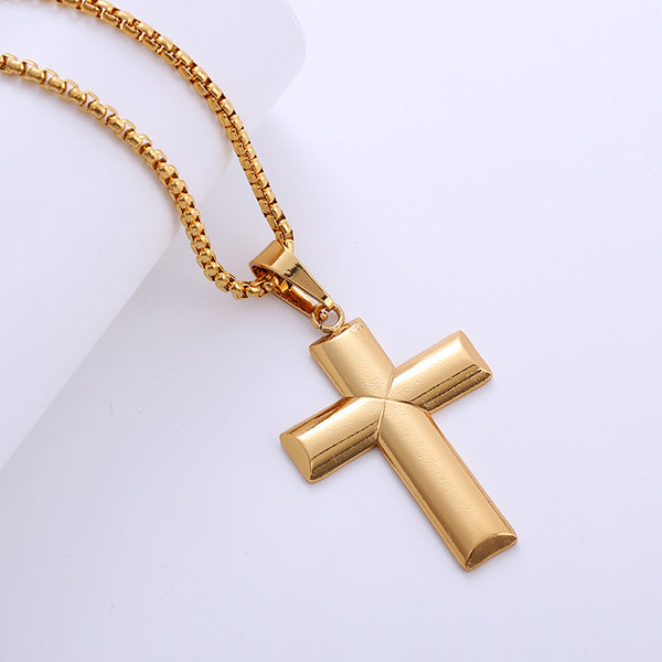 Minimalist Cross Stainless Steel Electroplating Pendants