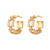 Fashion Round Geometric Stainless Steel 18K Gold Plated Stud Earrings