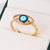 Minimalist Women Eye Geometric Copper Electroplating Rings