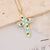 Women Retro Vintage Eye Cross Copper Oil Dripping Pendants