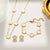 Moderate Luxury Rose Geometric Titanium Steel 18K Gold Plated Necklaces