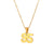 Fashion Quadrilateral Geometric Stainless Steel 18K Gold Plated Necklaces