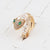 IG Style Women Diamond Metal Snake Shape Copper Rings