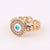 IG Style Women Diamond Metal Geometric Copper Electroplating Rings