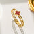 Moderate Luxury Round Titanium Steel 18K Gold Plated Bangles