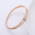 Moderate Luxury Double Circle Stainless Steel Diamond Inlay Bangles