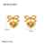 IG Style Heart Stainless Steel 18K Gold Plated Earrings