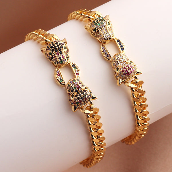 Unisex Zircon Electroplating Bangles