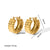 IG Style Circle Geometric U-Shape Stainless Steel Electroplating Earrings