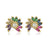 Women Irregular Geometric Copper Stud Earrings