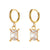 Fashion Quadrilateral Droplet Stainless Steel 18K Gold Plated Drop Earrings