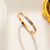 Korean Round Stainless Steel 18K Gold Plated Bangles