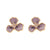 Vintage Retro Petal Flower Stainless Steel Oil Dripping Stud Earrings