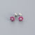 925 Sterling Silver Minimalist Flower Flower Silver Diamond Inlay Stud Earrings