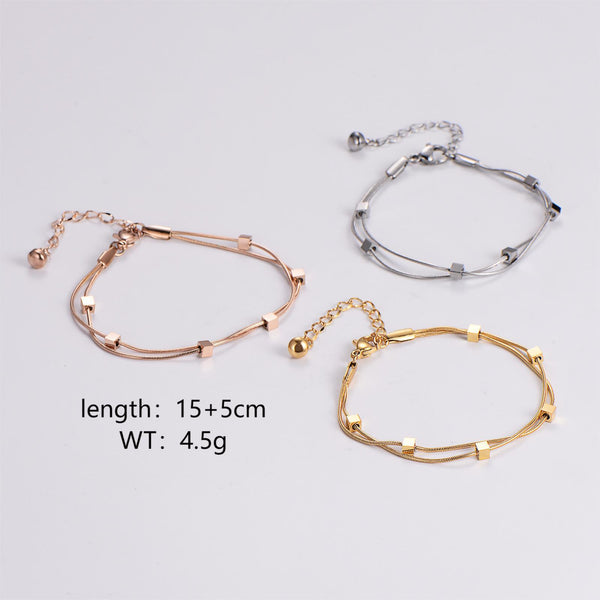 Expressive Women Chain Geometric Stainless Steel Electroplating Bracelets