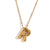 Fashion Letter Number Text Stainless Steel 18K Gold Plated Necklaces