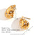 Fashion Circle Geometric Stainless Steel 18K Gold Plated Earrings